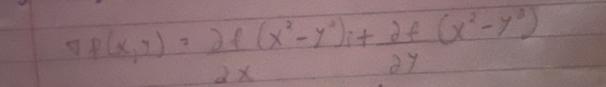 4f(x,y)=frac 2f(x^2-y^3)i+ 2f/2y (x^2-y^3)