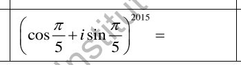 (cos  π /5 +isin  π /5 )^2015=