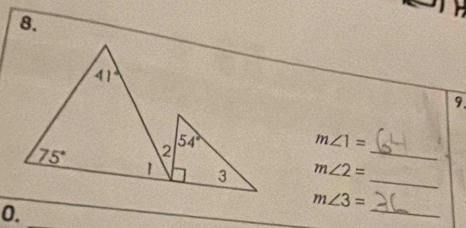 m∠ 1=
_
m∠ 2=
m∠ 3=
0.
_