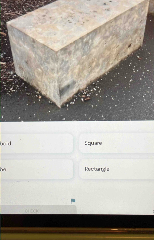 boid Square
be Rectangle
CHECK