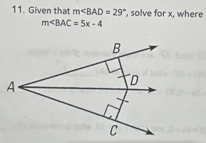 Given that m , solve for x, where
m