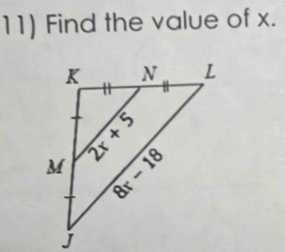 Find the value of x.