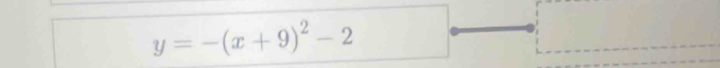 y=-(x+9)^2-2