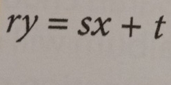 ry=sx+t