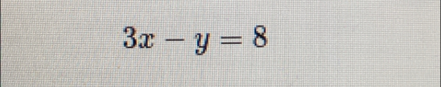 3x-y=8