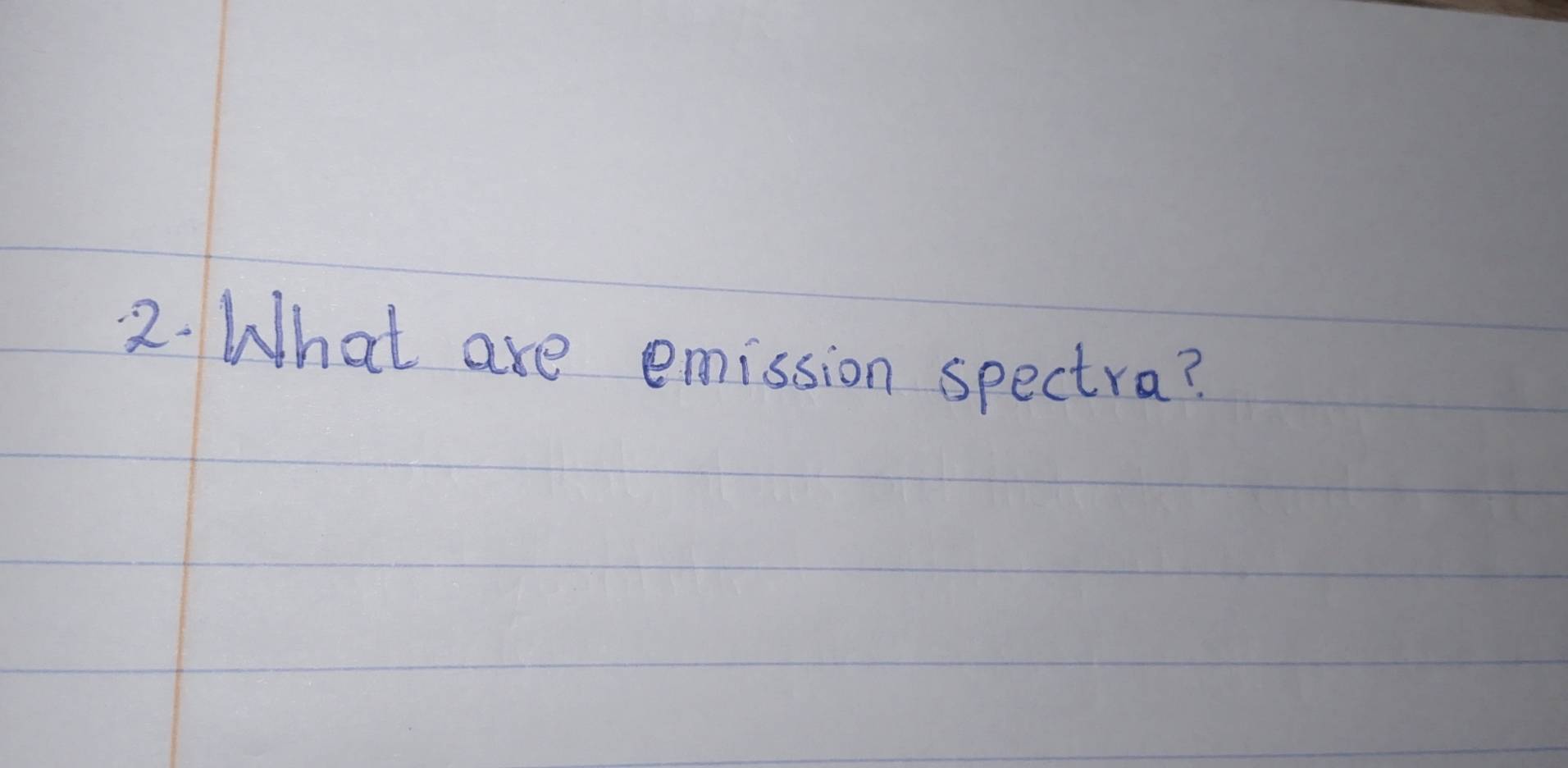 What are emission spectra?