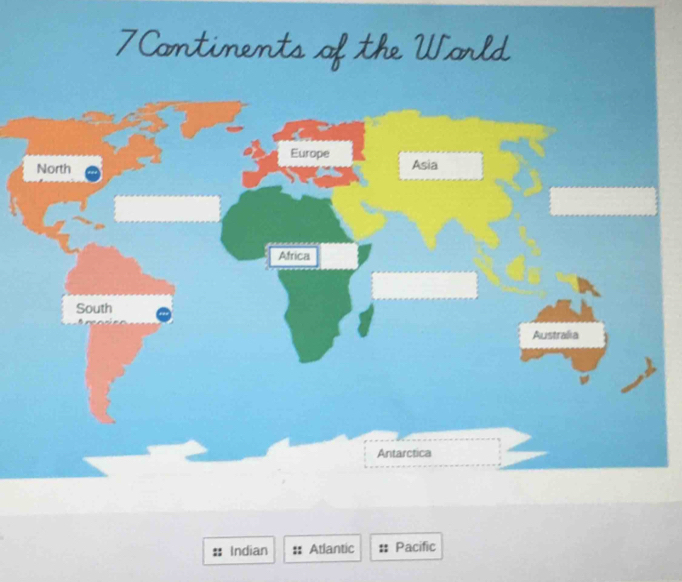 7Comtiments af the Warld 
Indian Atlantic Pacific