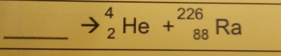 to _2^(4He+_(88)^(226)Ra □)