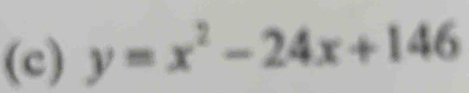 y=x^2-24x+146