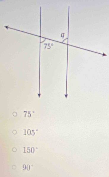 75°
105°
150°
90°