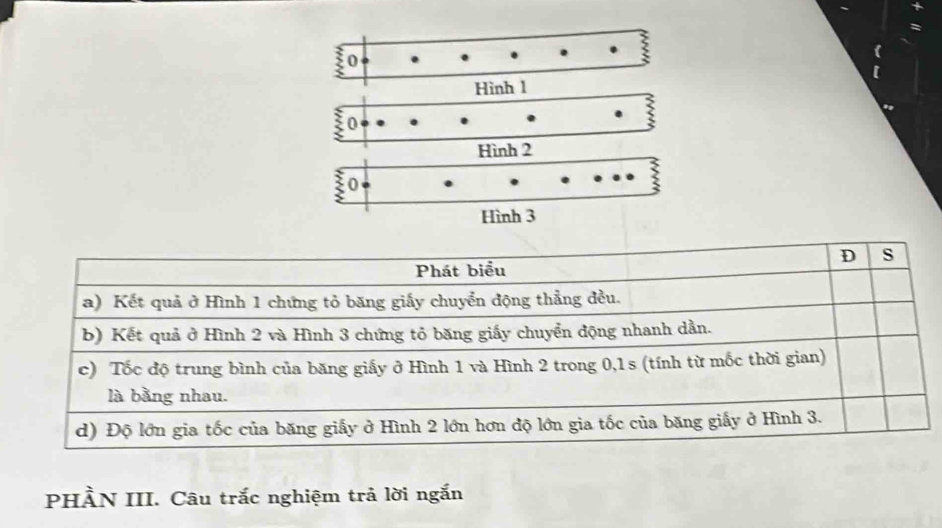 PHÀN III. Câu trắc nghiệm trả lời ngắn