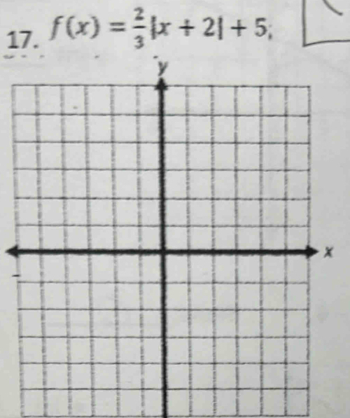 f(x)= 2/3 |x+2|+5;