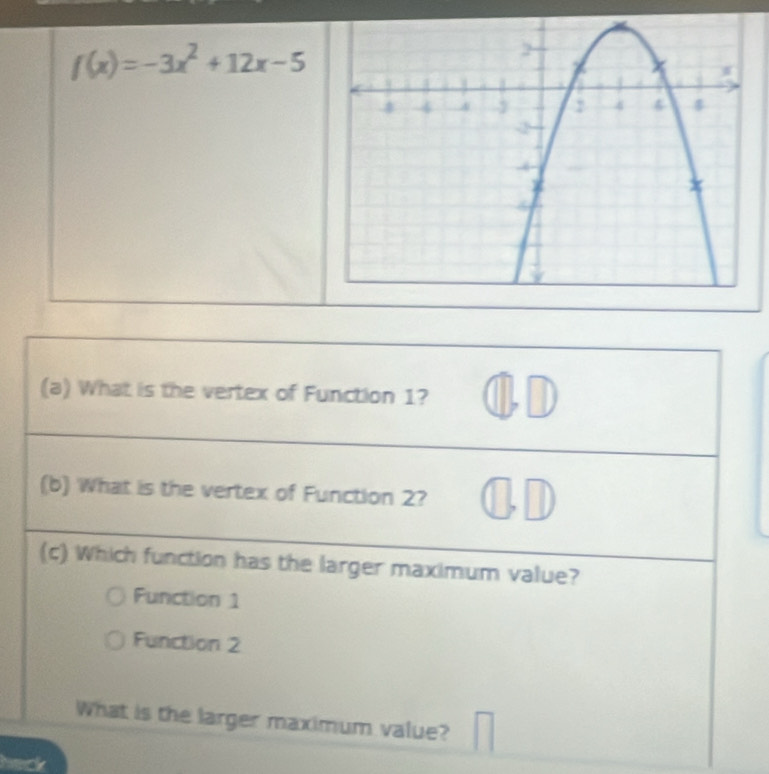 f(x)=-3x^2+12x-5