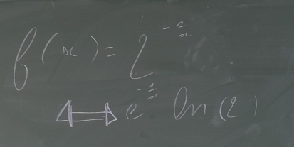 f(x)=2^(-frac 3)2
4= A e^(-frac 1)2ln (2)