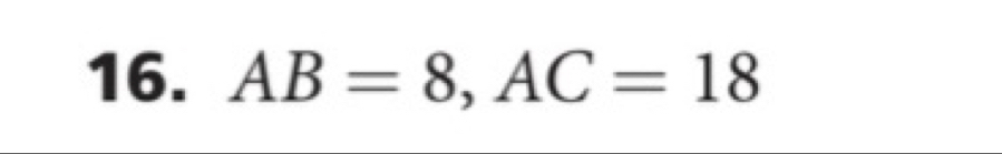 AB=8, AC=18