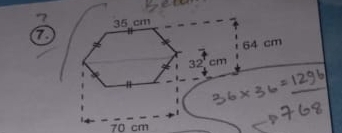 35 cm
a
64 cm
32. cm
70 cm