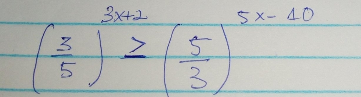 ( 3/5 )^3x+2( 5/3 )^5x-10