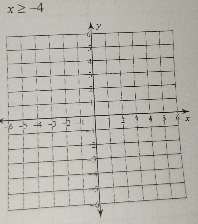 x≥ -4
-x