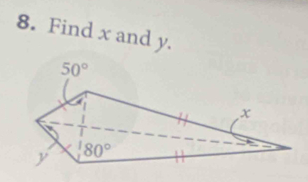 Find x and y.