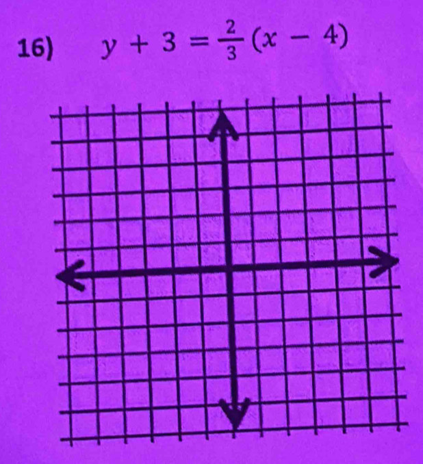 y+3= 2/3 (x-4)