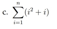 sumlimits _(i=1)^n(i^2+i)