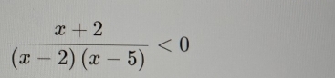  (x+2)/(x-2)(x-5) <0</tex>