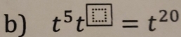 t^5t^(□)=t^(20)