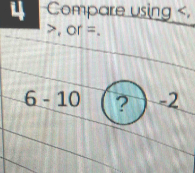 Compare using <
<tex>or=