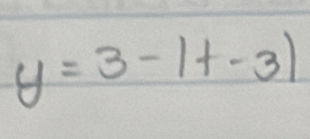 y=3-|t-3|