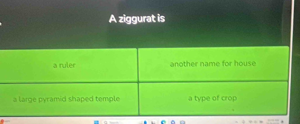 A ziggurat is