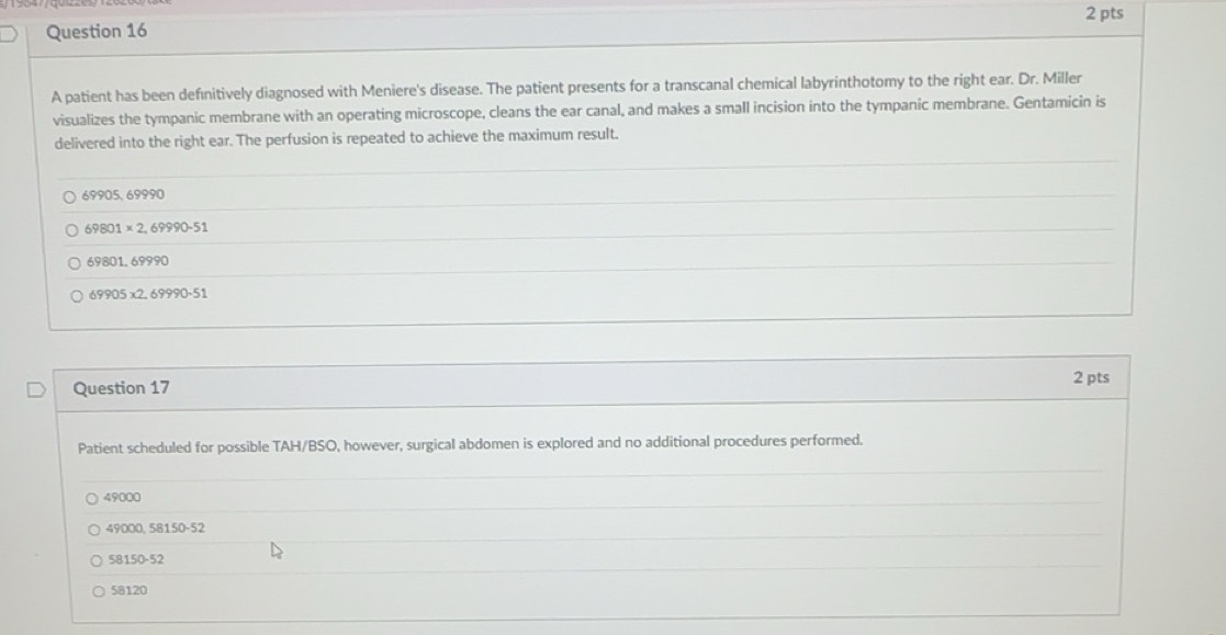 Solved: A patient has been definitively diagnosed with Meniere's ...
