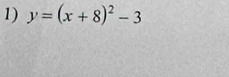 y=(x+8)^2-3