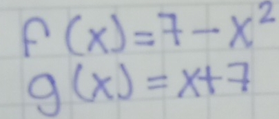 f(x)=7-x^2
g(x)=x+7