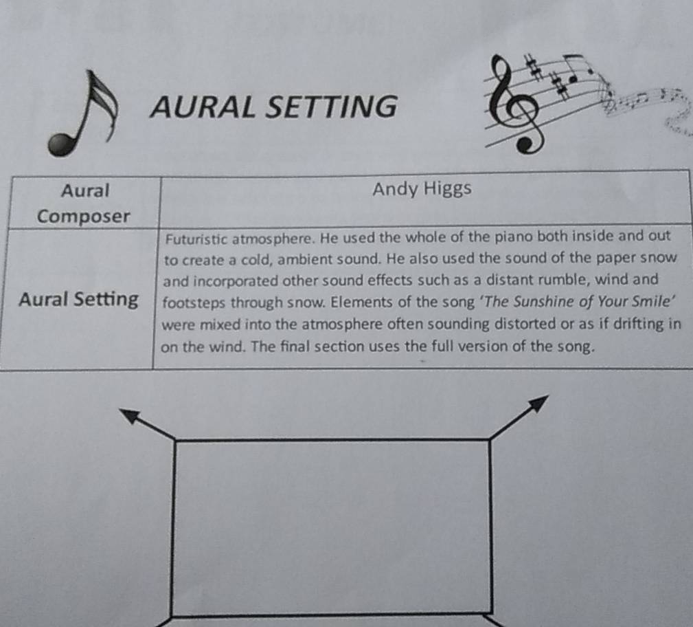 AURAL SETTING