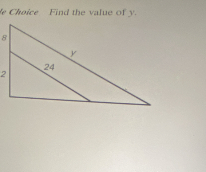 le Choice Find the value of y.