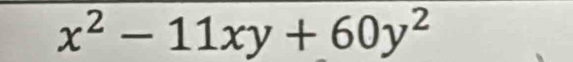 x^2-11xy+60y^2