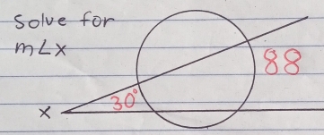 Solve for
m∠ x