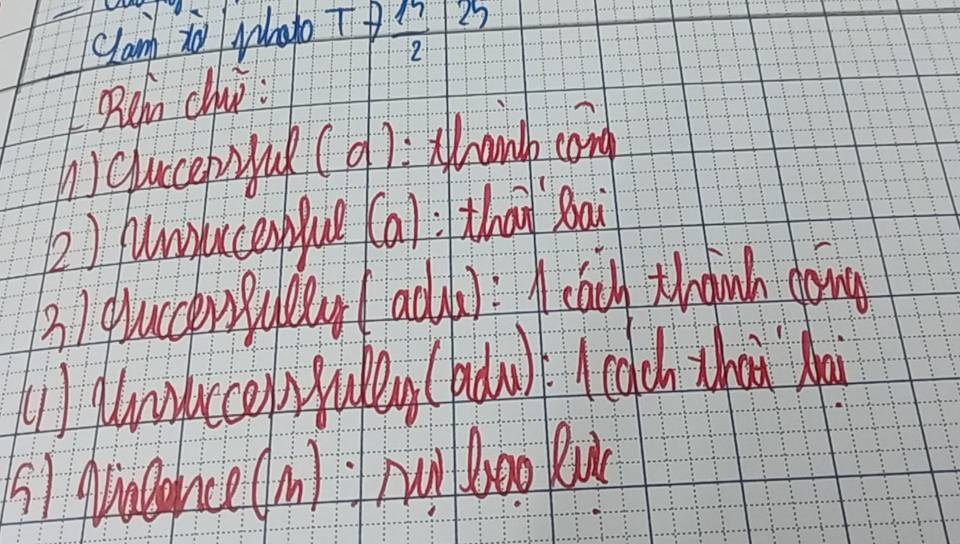 cla xo yago T  17/2 25
Rehn chi: 
h) cluccepyup (d): Mhamdb cong 
2) hunuceyque (a):thai Bai 
3) qucceruBlr ( add ):A cach thánh dong 
() pancceppuley (adul Aeach zhat Mi 
51 Auacance(n) huboo uc