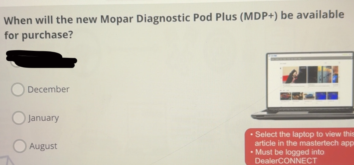 Solved: When will the new Mopar Diagnostic Pod Plus (MDP+) be available ...