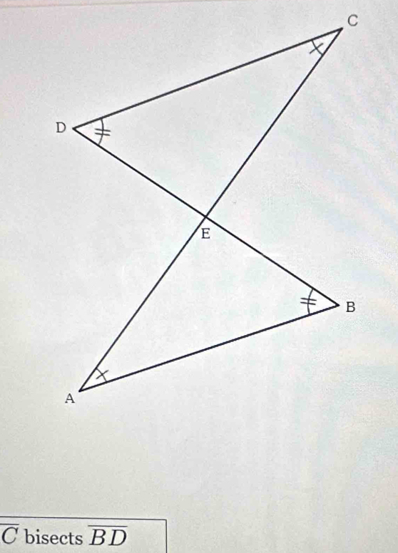 overline C bisects overline BD