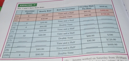 (3) Jerome worked on Satm