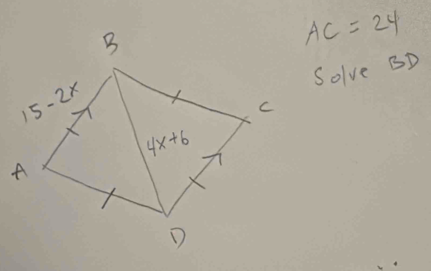 AC=24
Solve BD