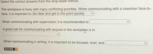 Solved: Select the correct answers from the drop-down menus. The ...
