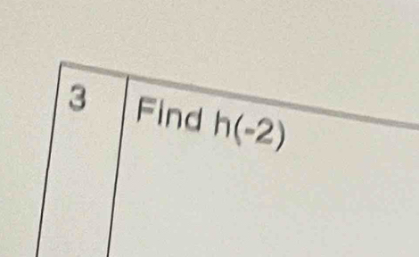 Find h(-2)