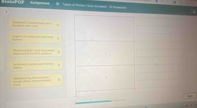 Solved: BrainPOP Assignment Types of Rocks | Quiz (Graded) - 10 ...