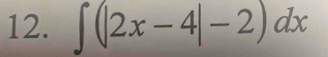 ∈t (|2x-4|-2)dx