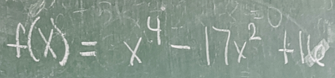 f(x)=x^4-17x^2+16