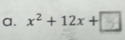 x² + 12x + −