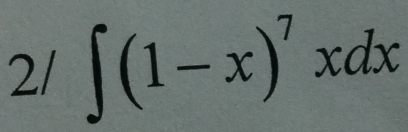 2/∈t (1-x)^7xdx