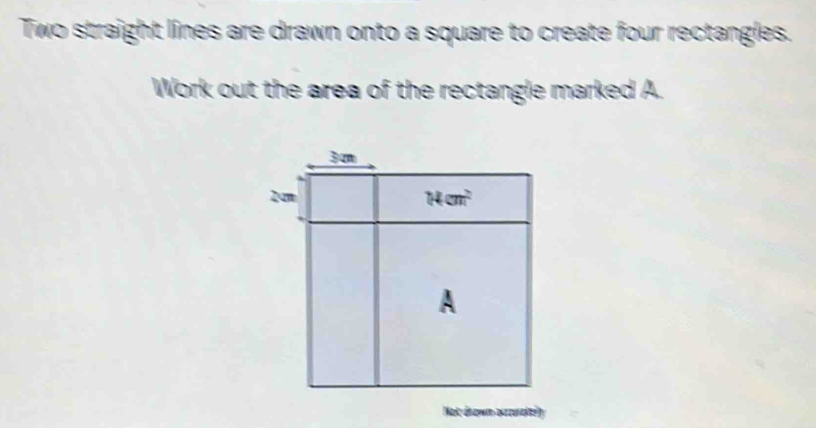 Solved: Two straight lines are drawn onto a square to create four ...